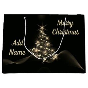 Pretty personalised Christmas gift bag