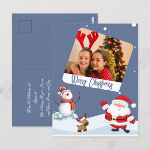 Pretty Personalised Christmas Photo Card