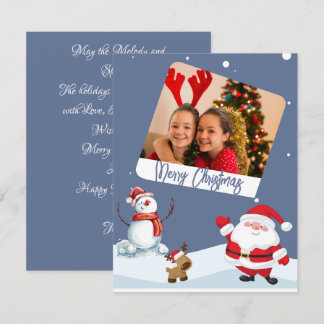 Pretty Personalised Christmas Photo Card
