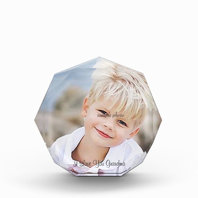 Pretty, Personalised, Custom, I Love You, Photo Block (Front)