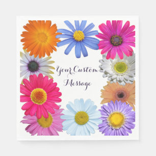 Pretty Personalised Daisies Napkin