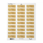 Pretty Personalised Gold Address Return Labels