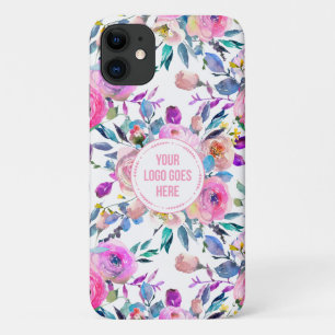 Pretty Personalised Logo Floral iPhone 11 Case