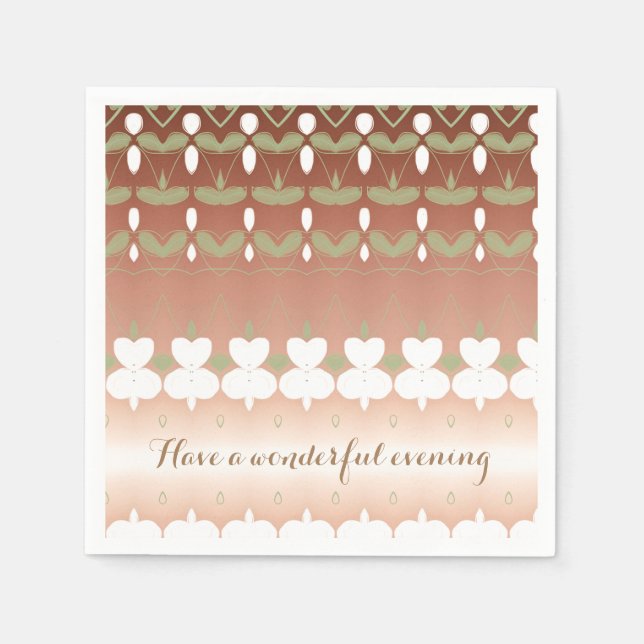 Pretty Personalised Napkins (Front)