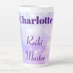 Pretty personalised Reiki Master design Latte Mug