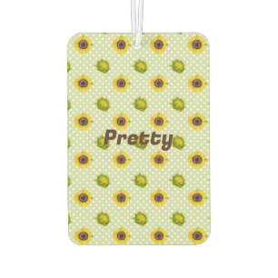 Pretty personalised text retro pattern car air freshener