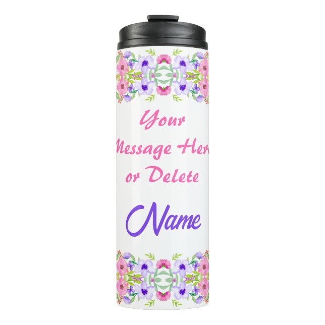 Pretty, Personalised Tumblers with Names for Her,  (Front)