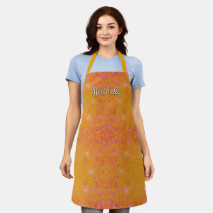 Pretty Personalised Yellow Floral Apron