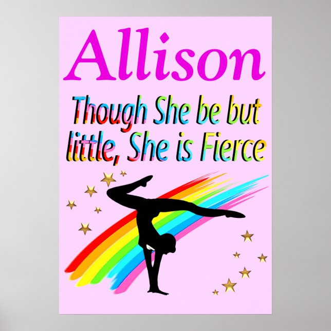 PRETTY PERSONALIZED GYMNASTICS POSTER (Front)