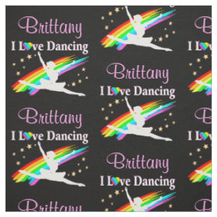 PRETTY PERSONALIZED I LOVE DANCING FABRIC