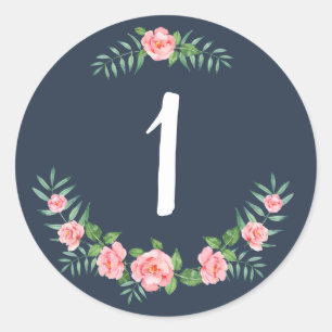Pretty Petals Number Stickers