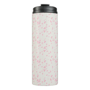 Pretty Petals on Stripes Thermal Tumbler