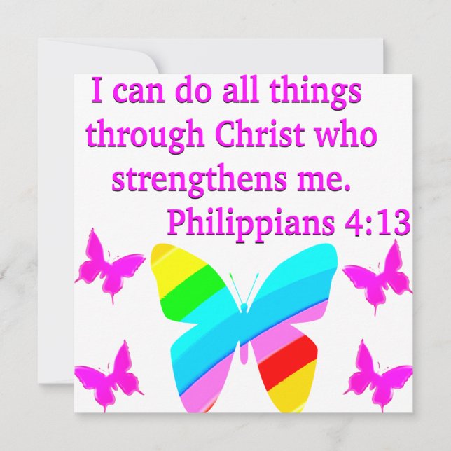 PRETTY PHILIPPIANS 4:13 BUTTERFLY DESIGN (Front)