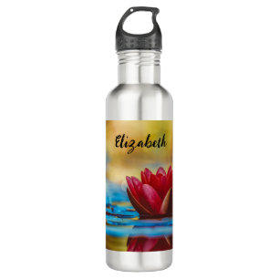 Pretty Photo of a Lotus Flower in a Pond 710 Ml Water Bottle