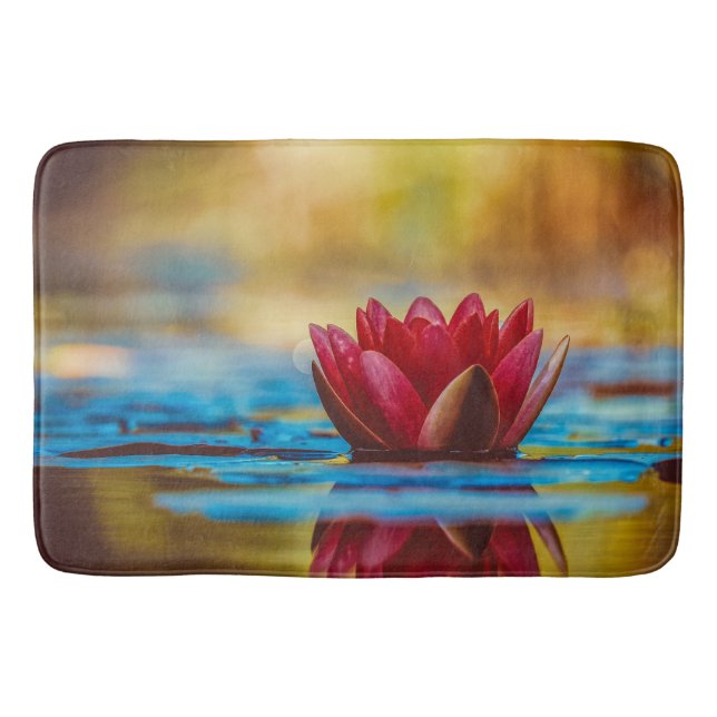  Pretty Photo of a Lotus Flower in a Pond Bath Mat (Front)