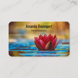 Pretty Photo of a Lotus Flower in a Pond Business Card