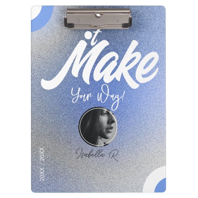 Pretty Photo Template & Social Name  Clipboard (Front)
