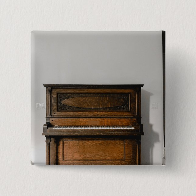 Pretty Piano Artwork 15 Cm Square Badge (Front)