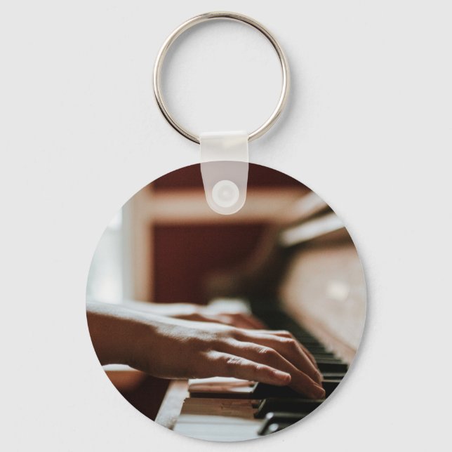 Pretty Piano Artwork Key Ring (Front)