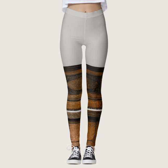 Pretty Piano Artwork Leggings (Front)