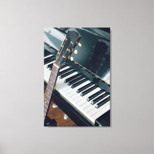 Pretty Piano Design Canvas Print