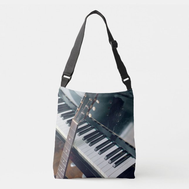 Pretty Piano Design Crossbody Bag (Front)