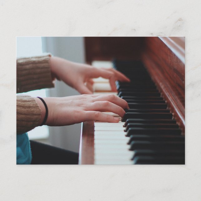 Pretty Piano Design Postcard (Front)