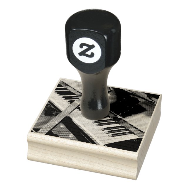 Pretty Piano Design Rubber Stamp (Stamp)