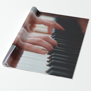 Pretty Piano Design Wrapping Paper