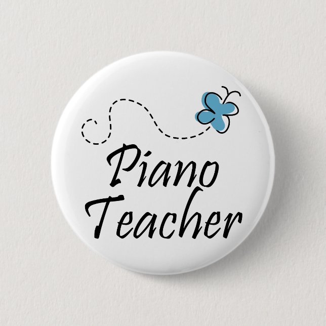 Pretty Piano Teacher Button (Front)