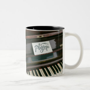 Pretty Piano Two-Tone Coffee Mug