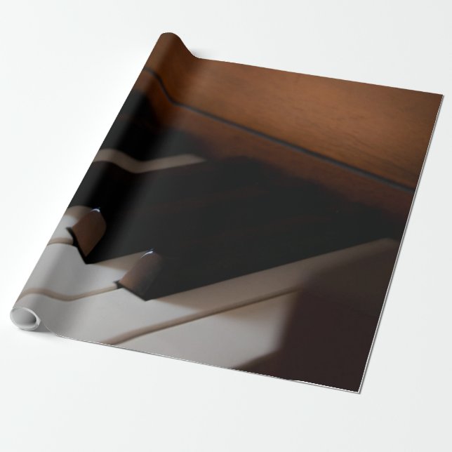 Pretty Piano Wrapping Paper (Unrolled)