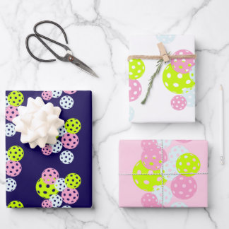 Pretty Pickleball Wrapping Paper