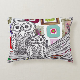 Pretty Picture Owls Decorative Cushion