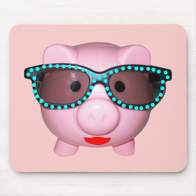 Pretty Piggy Mouse Mat (Front)