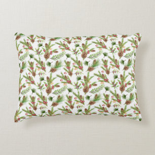 Pretty Pine Cones and Cuttings Botanical Decorative Cushion