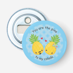 Pretty Pineapple Tropical Pina Colada Romantic Bottle Opener