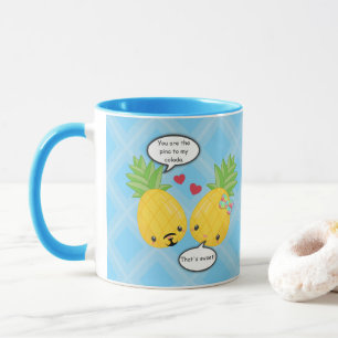 Pretty Pineapple Tropical Pina Colada Romantic Mug
