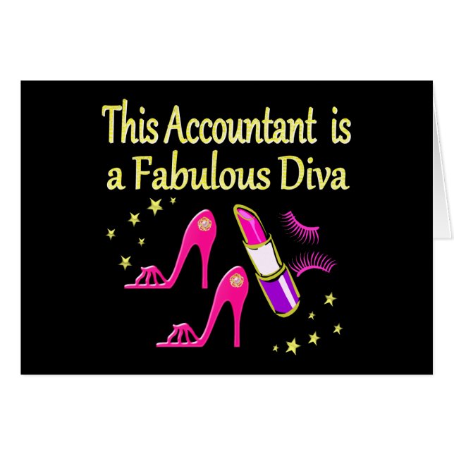 PRETTY PINK ACCOUNTANT DIVA DESIGN (Front Horizontal)