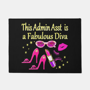 PRETTY PINK ADMIN ASST DIVA DESIGN DOORMAT