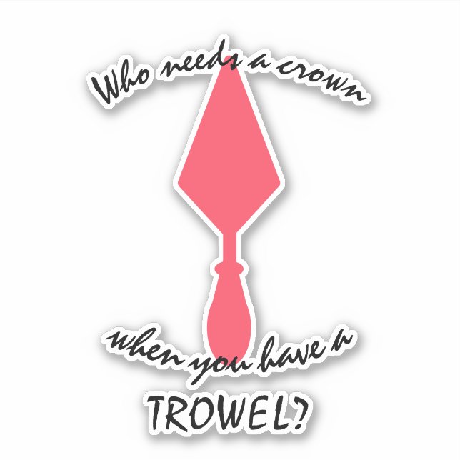 Pretty Pink and Black Archaeologist Trowel (Front)