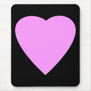 Pretty Pink and Black Love Heart. Mouse Mat