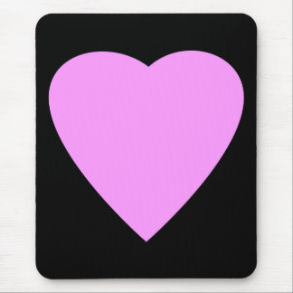 Pretty Pink and Black Love Heart. Mouse Mat
