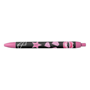 Pretty Pink and Black Sigil Pen