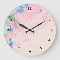 Pretty Pink and Blue Floral Background