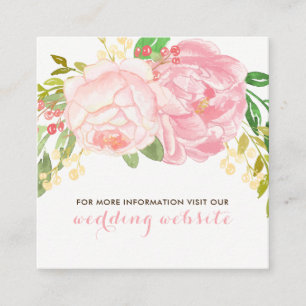 Pretty Pink and Blush Peonie Flowers Website Cards