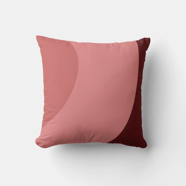 Pretty Pink and Burgundy Pattern Cushion (Front)