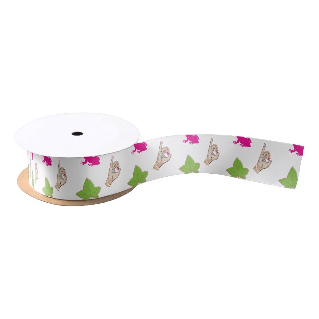 Pretty pink and green Celebrations Satin Ribbon (Spool)