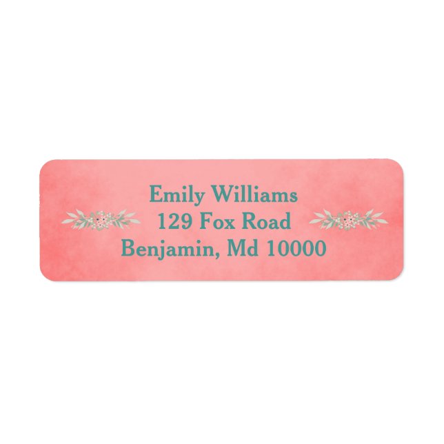 Pretty Pink and Green Flowers (Front)