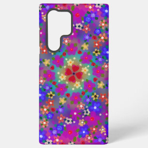 Pretty Pink and Purple Flowers Samsung Galaxy Case